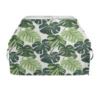 Housse de barbecue imperméable de qualité supérieure - Résistante à la décoloration - Pour barbecue d'une largeur allant jusqu'à 63,5 cm - Motif Monstera Deliciosa Vert