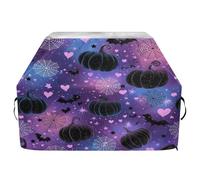 Housse de barbecue imperméable de qualité supérieure - Résistante à la décoloration - Pour barbecue d'une largeur allant jusqu'à 63,5 cm - Motif citrouille, chauve-souris, cœur, toile d'araignée