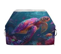 Housse de barbecue imperméable de qualité supérieure - Résistante à la décoloration - Pour barbecue d'une largeur allant jusqu'à 63,5 cm - Jolie tortue sous l'eau