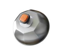 Housse de barbecue moulée en forme de ballon de football octogonal sablé avec poignée de présentation pour la cuisson en plein air de 2,7 m