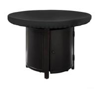 Housse de barbecue noire de 100 cm de diamètre, résistante aux intempéries | Grande taille de 100 cm, couleur noire, résistante au vent et aux déchirures, s'adapte à la plupart des plaques de feu