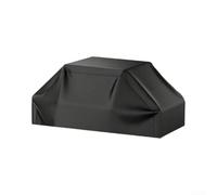 Housse de barbecue pour barbecue extérieur à dessus plat Demi forme trapézoïdale indéchirable Matériau résistant aux UV Sangles sécurisées Noir 145 x 70 x 70 cm