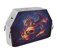 Housse de barbecue pour extérieur - Anti-UV - Résistante aux intempéries - Étanche - Pour la plupart des barbecues - Dragon Skull
