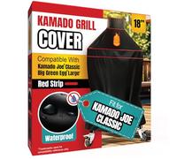 Housse de barbecue pour Kamado Joe & Big Green Egg 45,7 cm avec bande rouge - Housses de fumoir imperméables et robustes pour séries classiques - Accessoires durables pour séries classiques et BGE