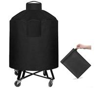 Housse de barbecue pour modèles ronds extra larges pour protection contre les intempéries Ourlet élastique sécurisé et sangles à boucle d'aération Réduit l'humidité Convient aux barbecues d'extérieur