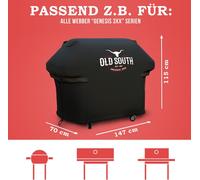 Housse de barbecue résistante aux intempéries - Housse de barbecue pour Weber, Napoléon, Enders, Rösle - Housse de barbecue étanche (147 x 65 x 115 cm)