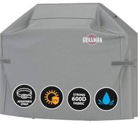 Housse de barbecue robuste et imperméable pour barbecue d'extérieur - Convient pour une utilisation avec Weber, Char Broil, Outback - Coupe-vent, indéchirable, résistante aux UV (gris, 183 cm)