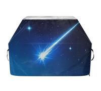 Housse de barbecue Shooting Stars de dessin animé ciel noir, 165 cm, imperméable, robuste, résistante à la décoloration et aux UV, avec cordon de serrage réglable pour protéger de la poussière et du