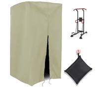 Housse de Barre de Traction Sur Pied , 420D Oxford Bâche de Protection pour Station Dips de Musculation,Housse de Couverture pour Tour de Puissance Intérieur Extérieur (Size:102*107*163cm,Color:Beige