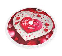 Housse de base de sapin de Noël « Happy Valentine's Day » pour les vacances, décoration de vacances de ferme