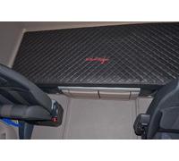 Housse de benne de camion compatible avec DAF XG [NOUVEAU] à partir de 2022 - CUIR ÉCO noir- rouge