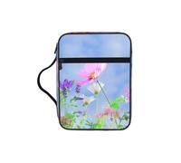 Housse de bible avec imprimé fleurs printanières pour femmes et filles, avec poignée pour Bible de taille standard