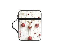 Housse de bible avec poignée en tissu Oxford résistant à l'eau avec poches à fermeture éclair pour église