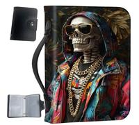 Housse de bible en cuir synthétique avec poignée et poches, étui de bible de grande capacité, sac de rangement résistant à l'eau avec porte-cartes bonus, cadeau chrétien pour homme et femme, homme