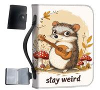 Housse de bible en cuir synthétique avec poignée et poches, sac de rangement de grande capacité, résistant à l'eau avec porte-cartes bonus, cadeau chrétien pour homme et femme, raton laveur avec