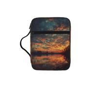 Housse de bible imprimée River and The Great Sky pour femmes et filles, avec poignée pour Bible de taille standard