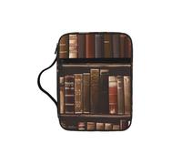 Housse de bible vintage pour homme et femme avec poignée et poche zippée