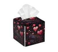 Housse de boîte à mouchoirs carrée en cuir pour la Saint-Valentin, la Saint-Valentin, la salle de bain, la voiture