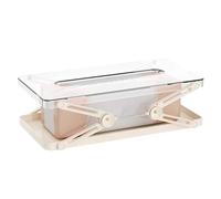Housse de boîte à mouchoirs - Distributeur de serviettes multifonction avec mécanisme à ressort, support durable, organisation de la maison pour salle de bain, cuisines, salles à manger, meubles TV