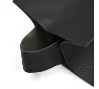 Housse de boîte à mouchoirs en cuir pliable pour la maison et le bureau en jaune, noir, blanc, gris clair, vert lac (noir)