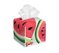 Housse de boîte à mouchoirs imprimée de fruits frais de pastèque | Porte-papier de soie carré en cuir pour maison, hôtel, voiture, bureau