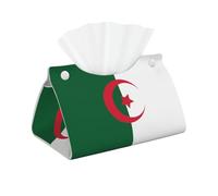 Housse de boîte à mouchoirs Longue avec Drapeau de l'Algérie - Imperméable, légère et Pliable avec Ouverture à Deux Boutons pour Une Utilisation Pratique