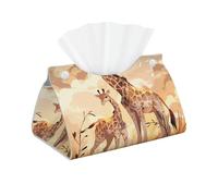 Housse de boîte à mouchoirs longue girafe mère et enfant. Design élégant et simple, durable et imperméable, rangement de bureau, convient pour le bureau et la maison.