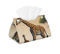 Housse de boîte à mouchoirs longue girafe mère et enfant. Design élégant et simple, durable et imperméable, rangement de bureau, convient pour le bureau et la maison.