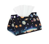 Housse de boîte à mouchoirs Longue Saturne Jupiter Terre - Imperméable, légère et Pliable avec Ouverture à Deux Boutons pour Une Utilisation Pratique