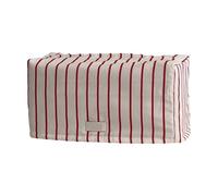 Housse de boîte à mouchoirs rectangulaire à rayures rouges B | Housse en coton, design amovible, lavable en machine pour la décoration de la maison, les familles et les réunions