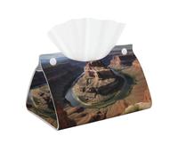 Housse de boîte à mouchoirs rectangulaire en cuir synthétique Grand Canyon Arizona Distributeur de papier décoratif pour salle de bain, table et voiture