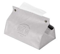 Housse de Boîte à Mouchoirs, Support de Boîte à Mouchoirs en Cuir PU Rectangulaire Couvre Organisateur Décoratif pour Voiture de Salle de Bain de Table (Gris)