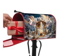 Housse De Boîte Aux Lettres Crèche De Noël | Format Standard À Thème Religieux,Couvercle De Boîte Aux Lettres Scène De La Nativité avec Aimant | pour Ferme Cour Parc Appartement Bordure De Trottoir