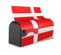 Housse de boîte aux lettres élégante avec drapeau danois du Danemark - Étanche - Installation facile - Convient à toutes les saisons