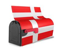 Housse de boîte aux lettres élégante avec drapeau danois du Danemark - Étanche - Installation facile - Convient à toutes les saisons