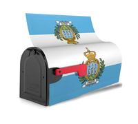 Housse de boîte aux lettres élégante avec drapeau de Saint-Marin - Imperméable - Installation facile - Convient à toutes les saisons