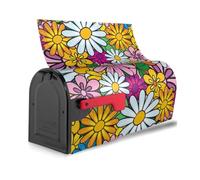 Housse de boîte aux lettres élégante avec imprimé de fleurs mignonnes de dessin animé, étanche, installation facile, convient à toutes les saisons
