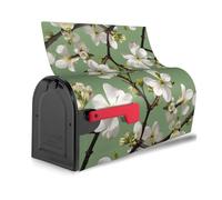 Housse de boîte aux lettres élégante avec imprimé fleurs de bois de chien - Étanche - Installation facile - Convient pour toutes les saisons