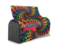Housse de boîte aux lettres élégante avec imprimé imprimé imprimé ours dansant - Étanche - Installation facile - Convient pour toutes les saisons