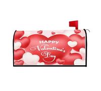 Housse de boîte aux lettres « Happy Valentines Day » - Housses décoratives pour boîte aux lettres - Étanche - Motif cœur de Saint-Valentin - Décoration de boîte aux lettres pour jardin, pelouse