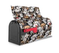 Housse de boîte aux lettres magnétique à motif tête de bouledogue américain - Étanche - Installation facile