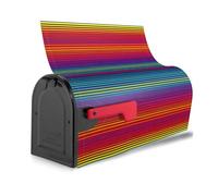 Housse de boîte aux lettres magnétique décorative imperméable avec motif arc-en-ciel