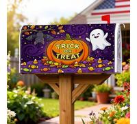 Housse de boîte aux lettres magnétique en forme de citrouilles, protection festive colorée pour boîte aux lettres d'Halloween, 45,7 x 53,3 cm