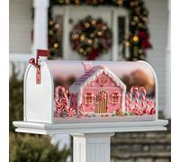 Housse de boîte aux lettres magnétique en forme de maison en pain d'épices pour décoration de maison et de jardin, 45,7 x 53,3 cm