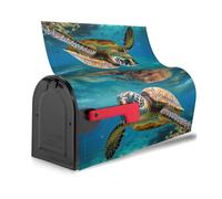 Housse de boîte aux lettres magnétique étanche avec motif tortue de mer Lord Howe Island - Installation facile
