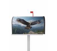 Housse de boîte aux Lettres magnétique Flying Eagle, Taille Standard 53,3 x 64,3 cm, Motif Montagnes, Ciel Bleu, décoration pour Jardin, Cour, Maison, extérieur