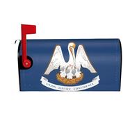 Housse de boîte aux lettres magnétique imperméable à l'eau avec drapeau de l'État de la Louisiane pour décoration de maison et de jardin