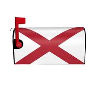 Housse de boîte aux lettres magnétique imperméable à l'eau pour décoration de maison et de jardin Motif drapeau de l'État de l'Alabama