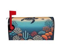 Housse de boîte aux lettres magnétique imperméable avec motif récif de corail unique pour la décoration de la maison et du jardin