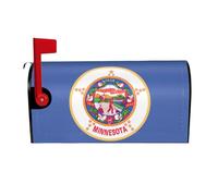 Housse de boîte aux lettres magnétique imperméable et unique pour décoration de maison et de jardin avec drapeau de l'État du Minnesota
